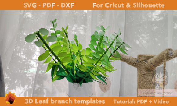 16 3D Bouquet Leaf Branch Templates