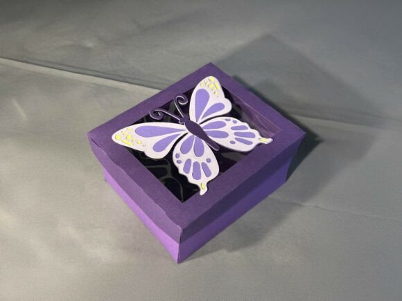 3D Butterfly Gift Box Template Layered Paper Treat