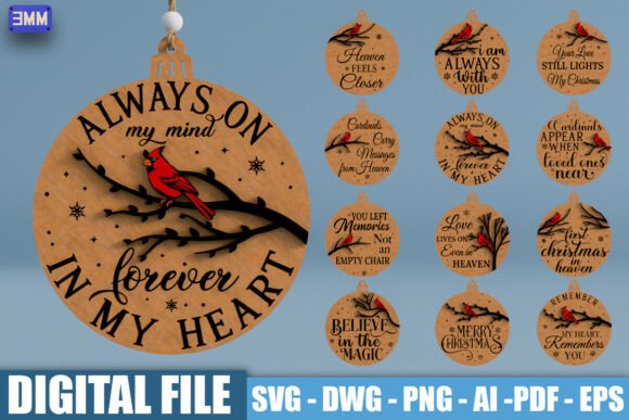 3D Cardinal Memorial Quote SVG DXF: A Heartfelt Digital Craft Resource
