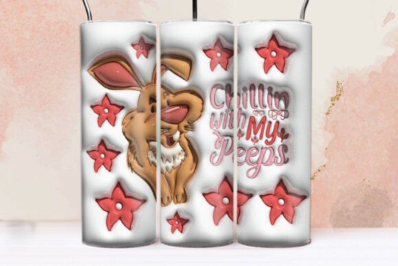 3d Inflated Easter Tumbler Wraps