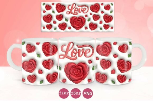 3D Inflated Valentine Mug Wrap