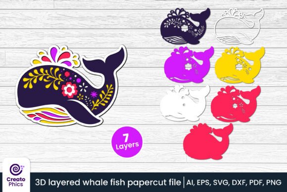 3D Layered Whale Paper Cut Fish SVG: A Creative Dive into Ocean-Themed Art