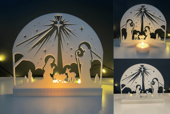 3D Nativity Light Stand