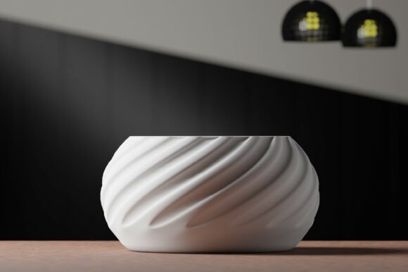 3D Short Spiral Jar