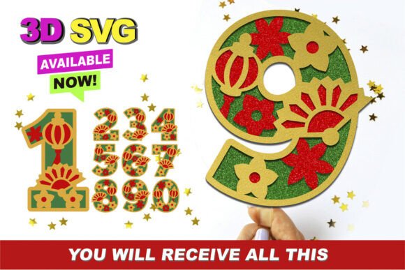 Chinese Numbers 3D SVG: A Creative Tool for Modern Designers