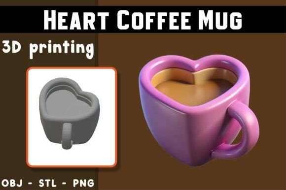 Heart Coffee Mug 3D Model
