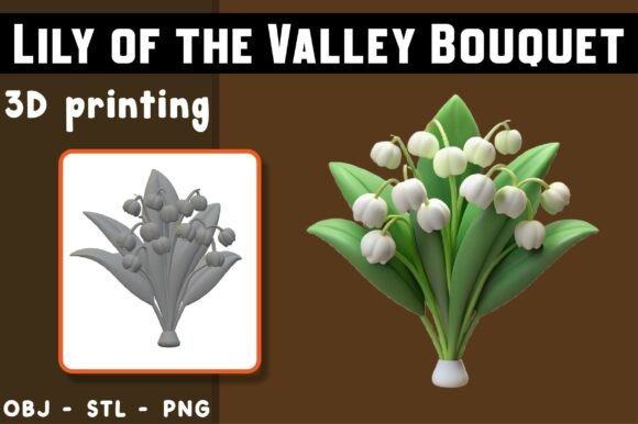 Lily of the Valley Bouquet 3D Model