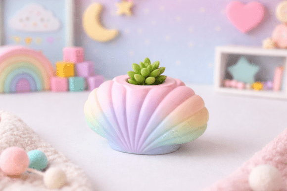 Mini Seashell Holder STL Shell Light 3D: A Versatile Coastal Design for Creative Spaces