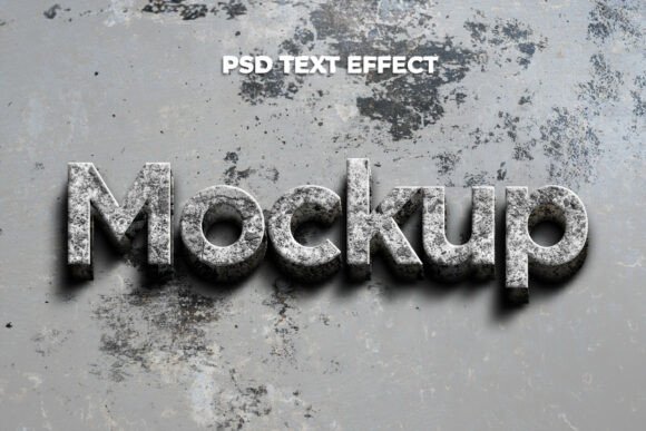 Rough Concrete - 3D Grunge Text Effect