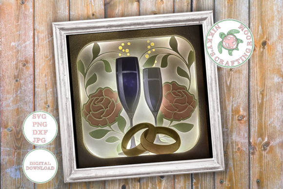 Wedding Champagne 3D Shadow Box: A Modern Way to Celebrate Love