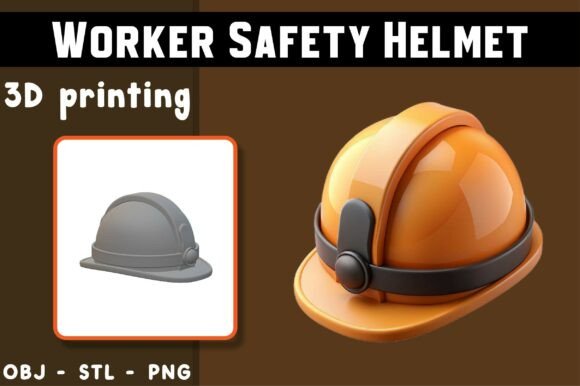 Worker Safety Helmet 3D Model
